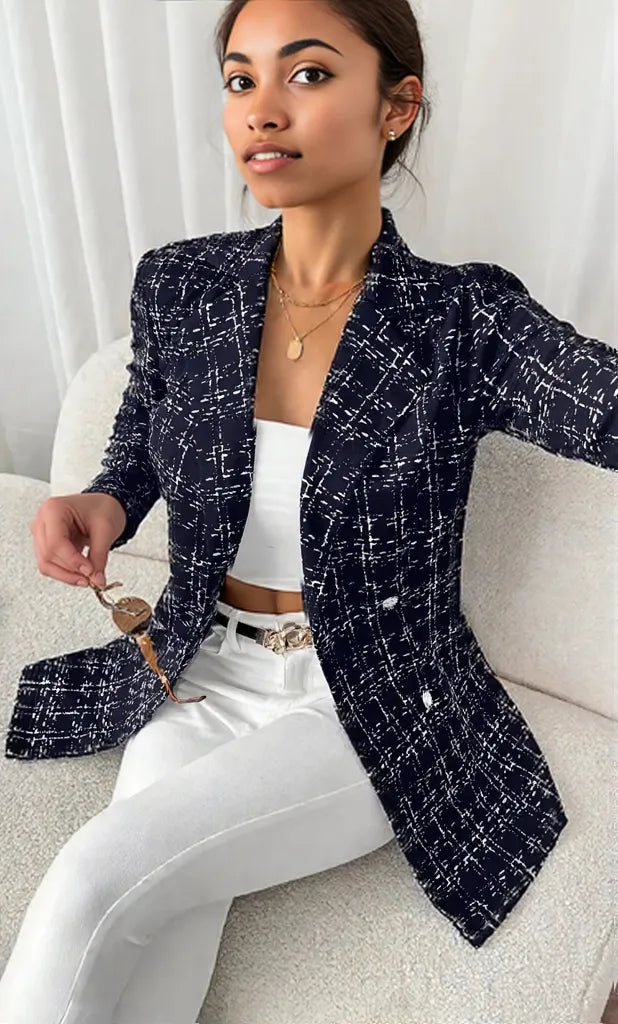 Tweed Double-Breasted Blazer