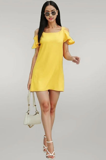 Cold-Shoulder Mini Dress