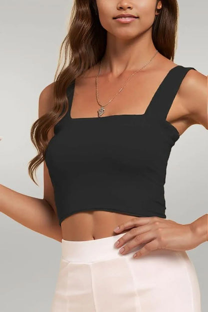 Square Neck Sleeveless Knit Top