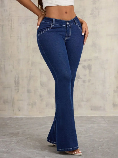 Flare Jeans with Pockets Dark