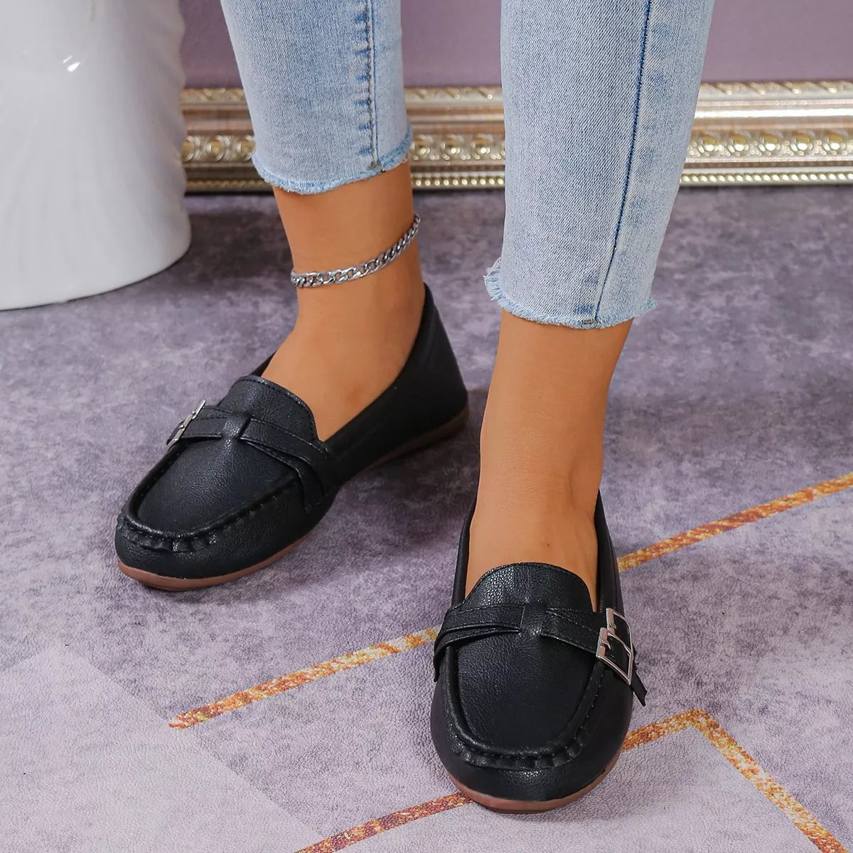 Round Toe Flats Slip-Ons