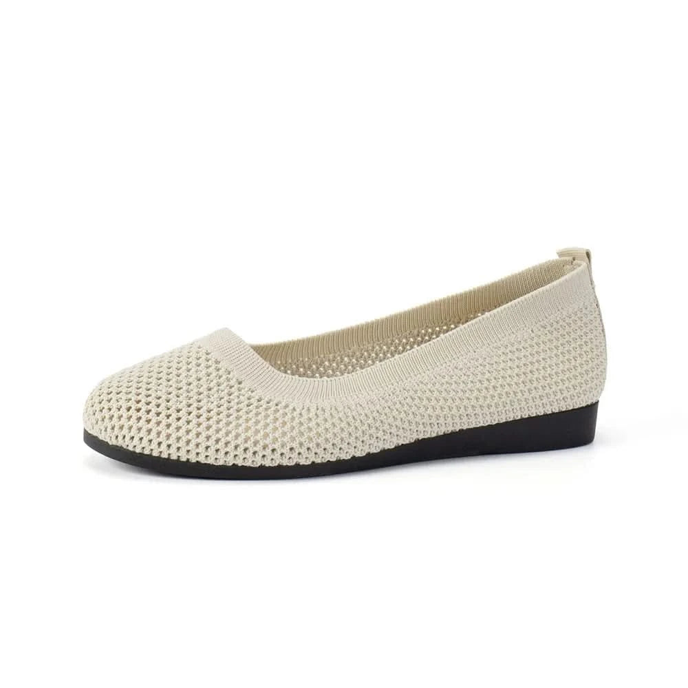 Solid Color Mesh Flat Slip-Ons