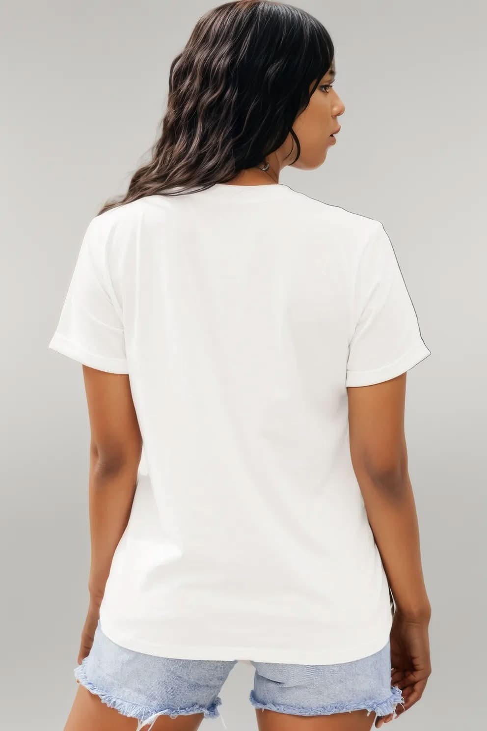 Graphic Round Neck Short Sleeve T-Shirt