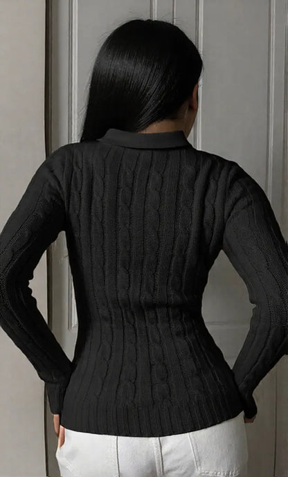 Cable Knit Long Sleeve Sweater