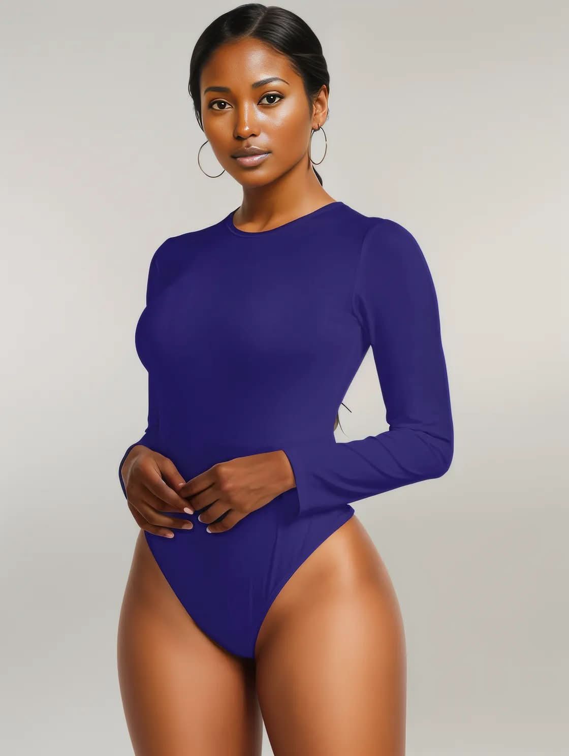 Round Neck Long Sleeve Bodysuit