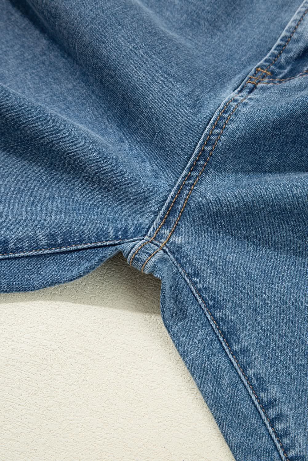 Dusk Blue Medium Wash Super Wide Leg Denim Pants Dusk Blue