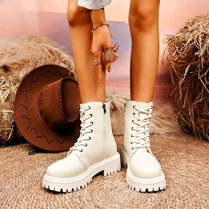 Lace-Up Platform Boots