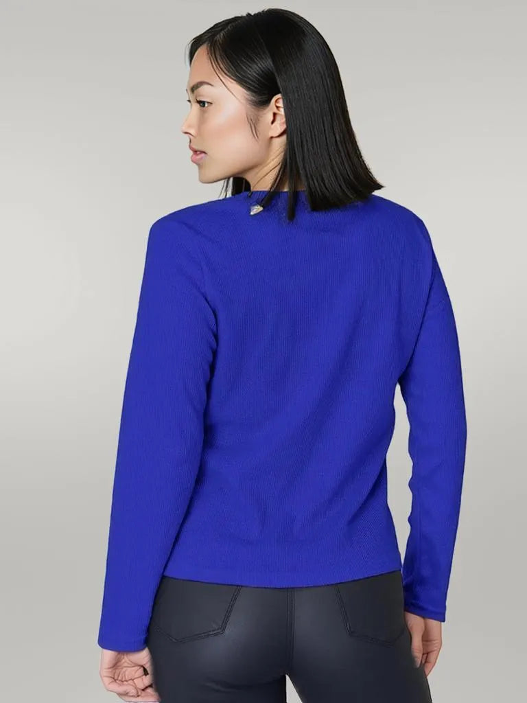 Notched Long Sleeve T-Shirt