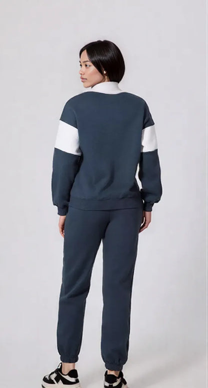 Drop Shoulder Loose Sweatshirt and Joggers Active Set