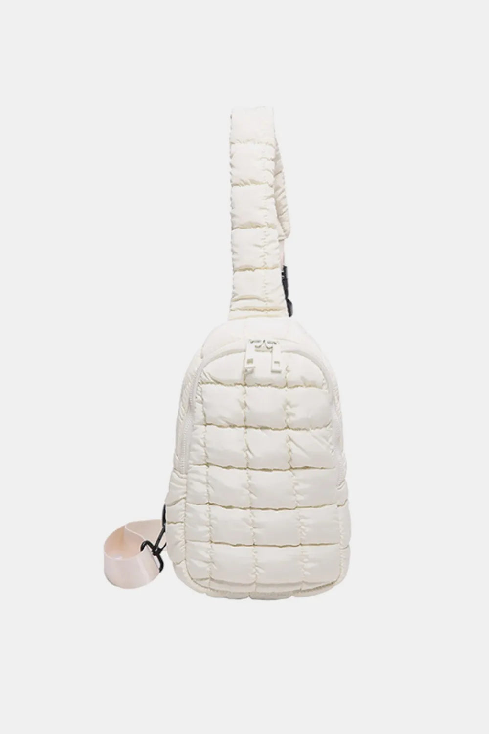 Quilted Nylon Crossbody Bag Ivory One Size