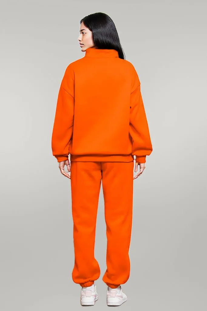Half Zip Long Sleeve Sweatshirt and Pants Set