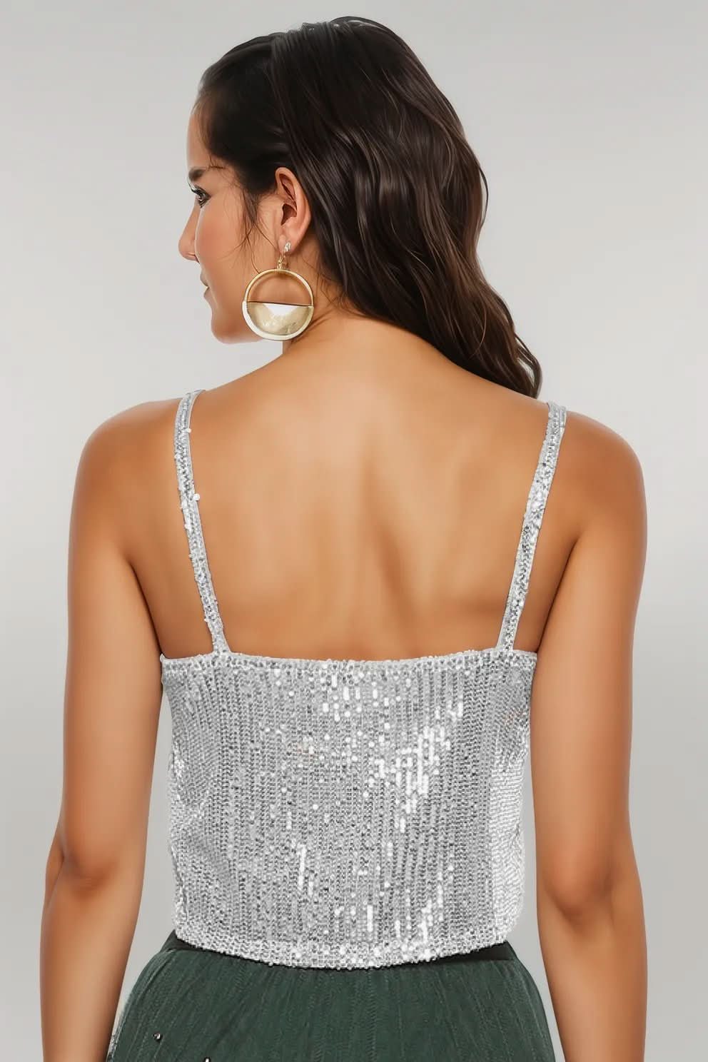 Sequin Cropped Cami