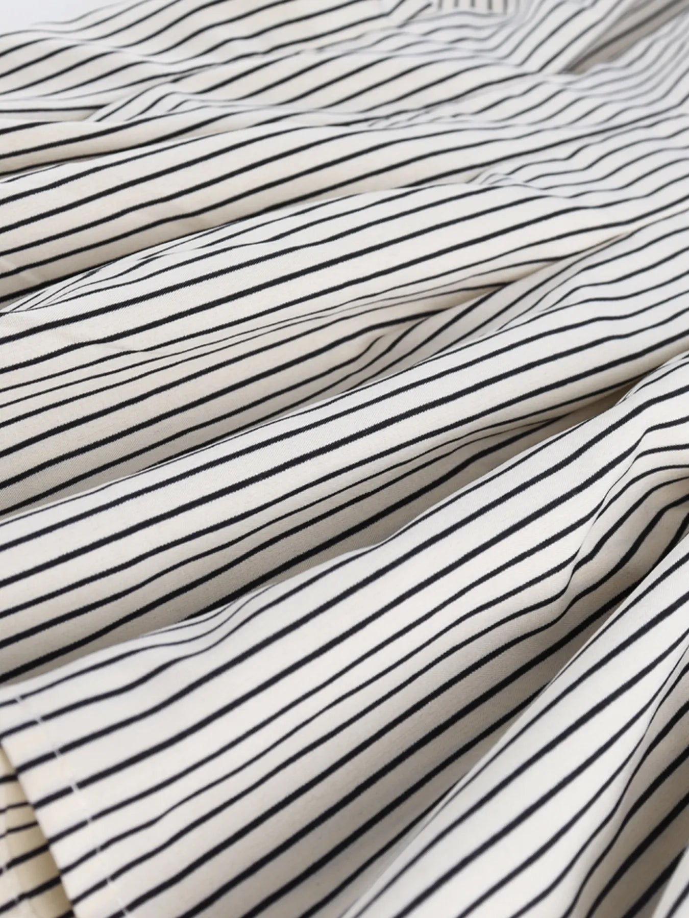 Striped Short Sleeve Button-Up Shirt Light Gray