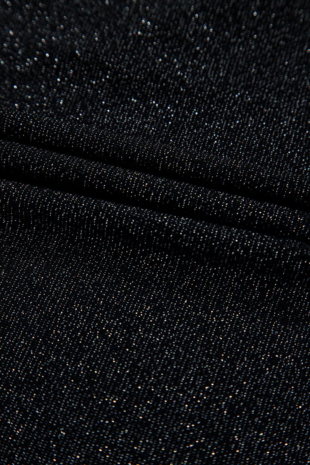Black Bow Decor Glittery Short Sleeve Top Black 71.5%Polyamide+23.9%Metallized fibres+4.6%Elastane