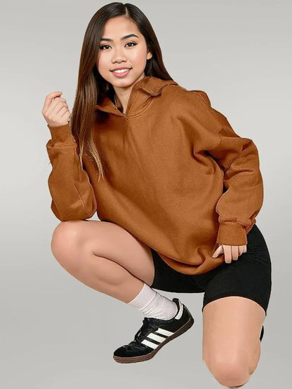 Dropped Shoulder Long Sleeve Hoodie