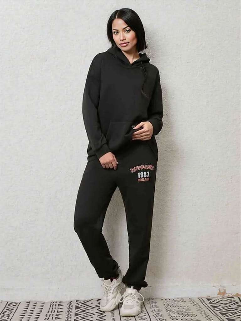 Graphic Hoodie and Sweatpants Set