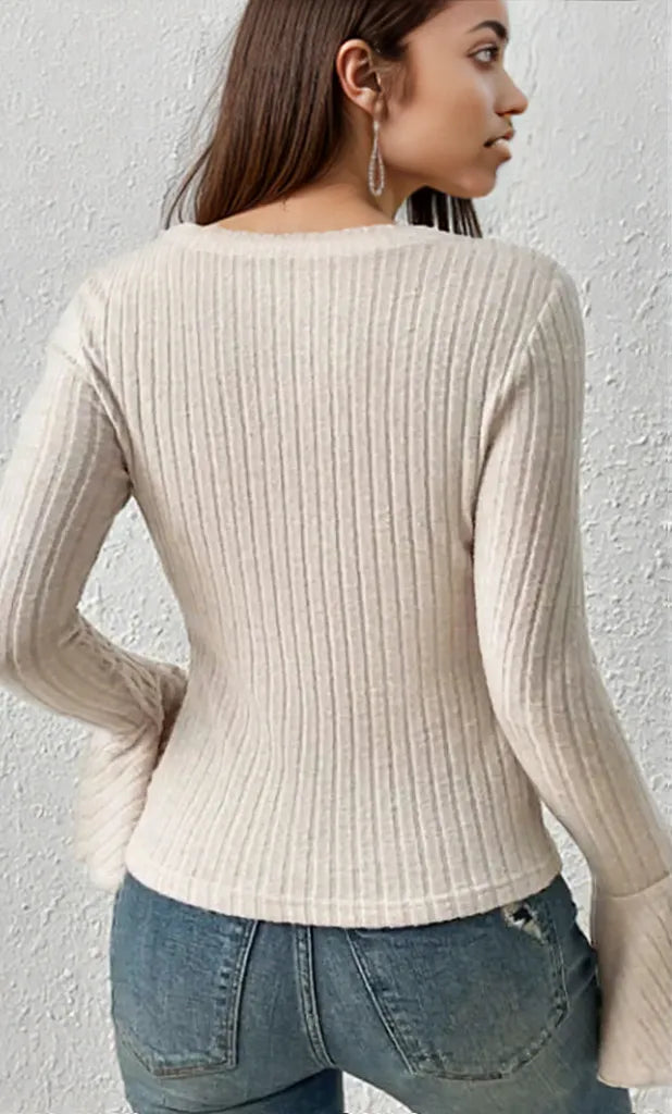 Scoop Neck Long Sleeve T-Shirt