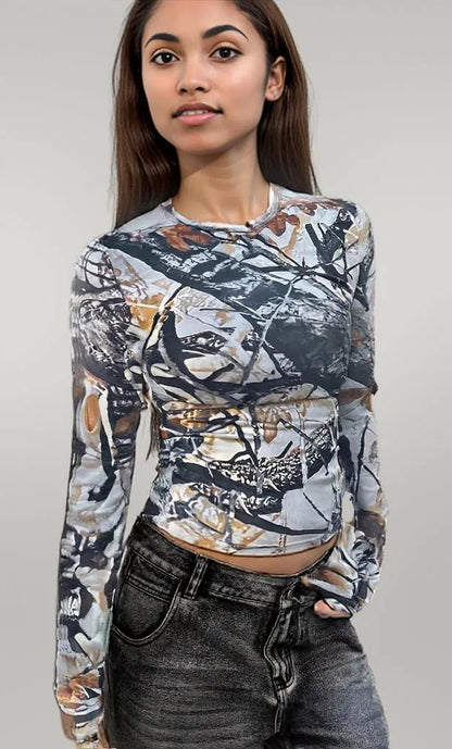 Printed Long Sleeve T-Shirt