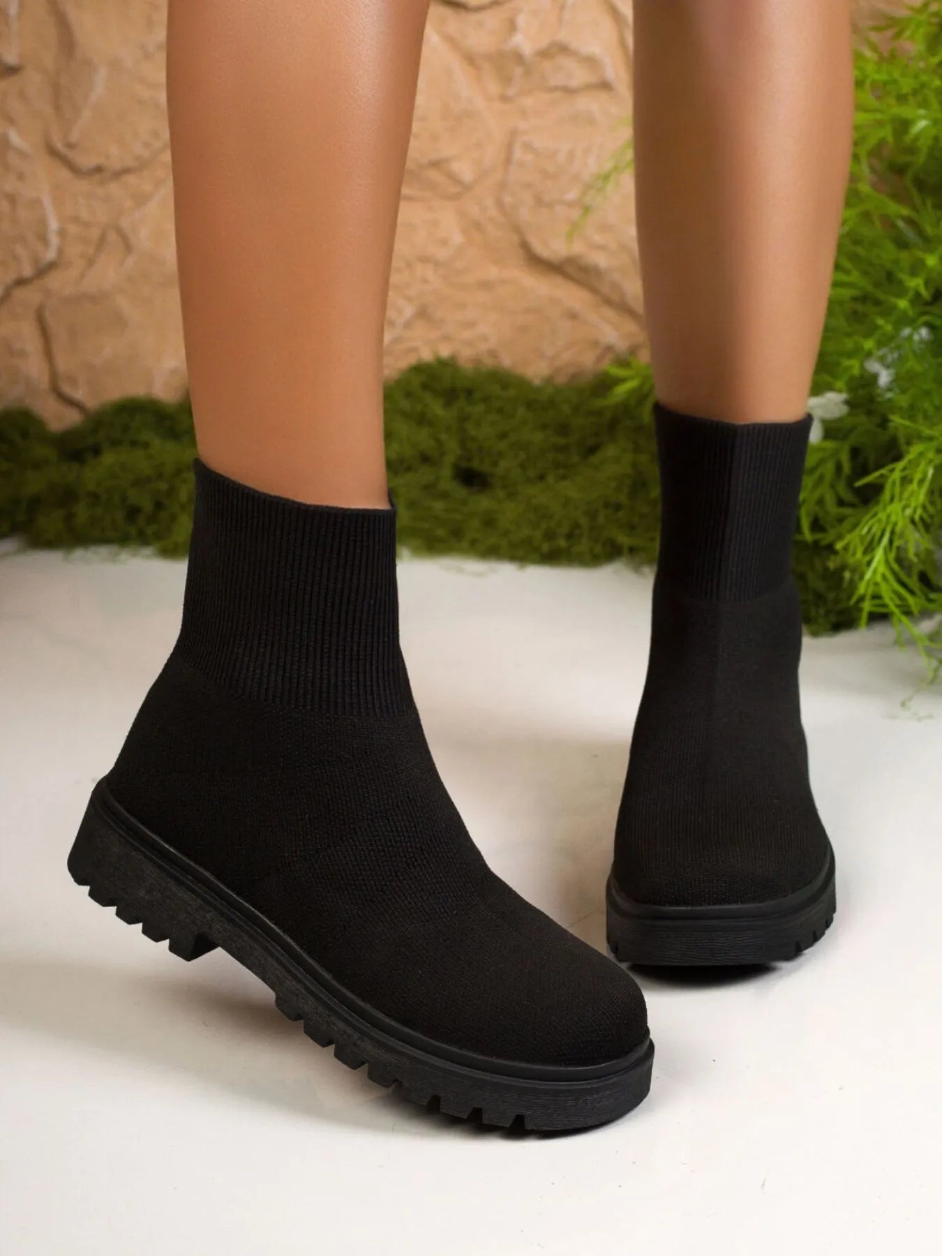 Knit Ankle Boots with Sock-Like Comfort