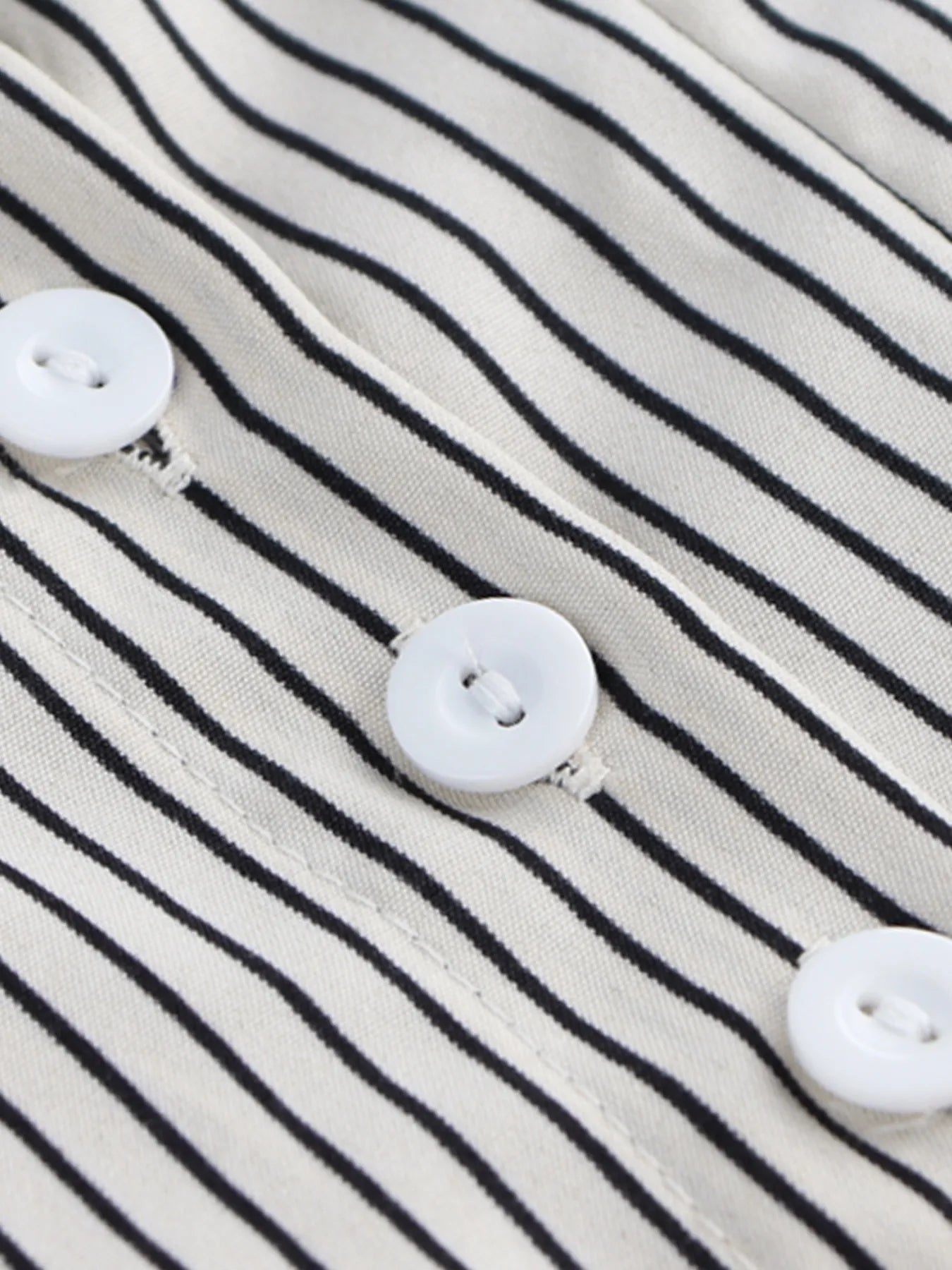 Striped Short Sleeve Button-Up Shirt Light Gray