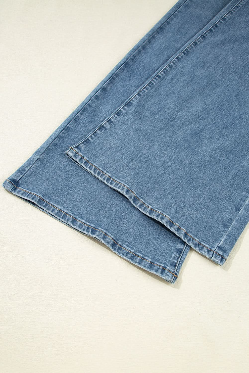 Dusk Blue Medium Wash Super Wide Leg Denim Pants Dusk Blue
