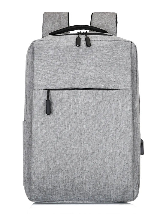 Adjustable Straps Oxford Cloth Backpack Bag Light Gray One Size