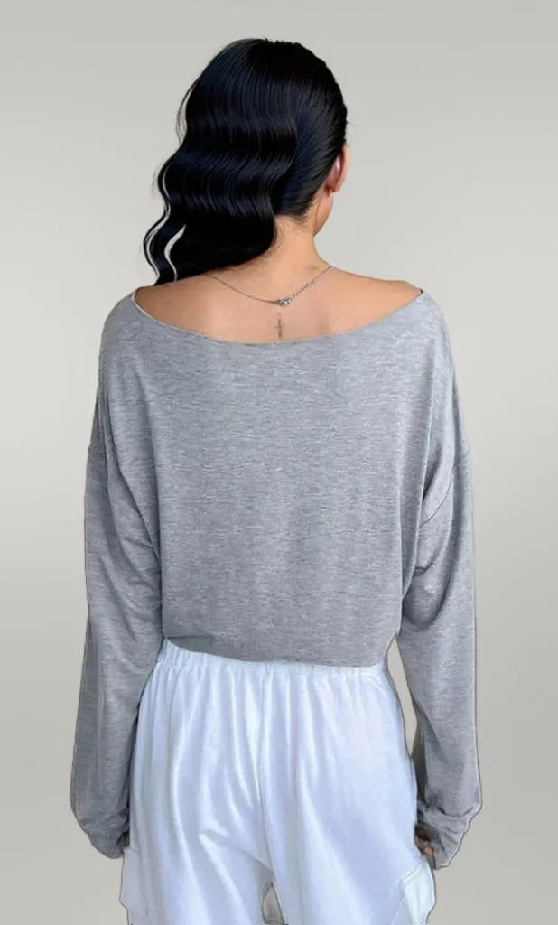Boat Neck Long Sleeve T-Shirt