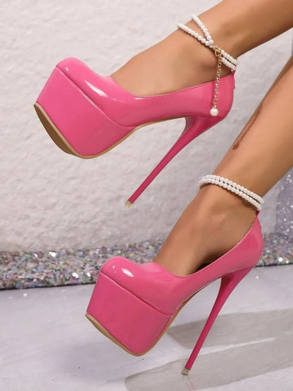 Point Toe Platform Stilettos Pumps