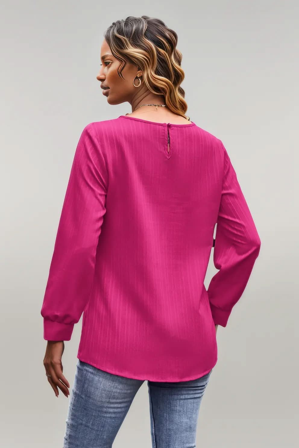 Round Neck Long Sleeve Tee