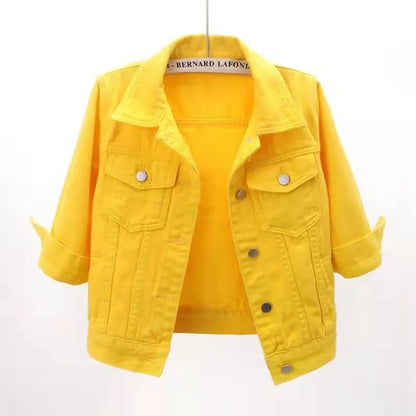 Full Size Cropped Denim Jacket