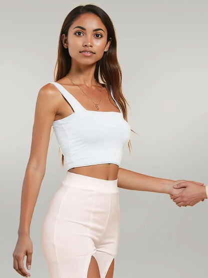 Square Neck Sleeveless Knit Top