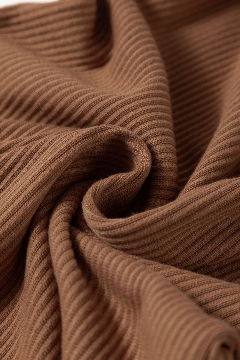Apricot Ribbed Balloon Sleeve Bodysuit