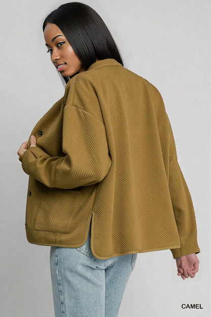 Umgee Textured Jacquard Jacket