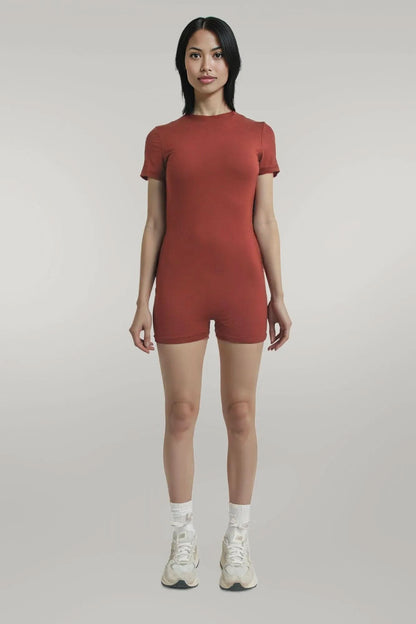 Solid Color Bodycon Jumpsuit