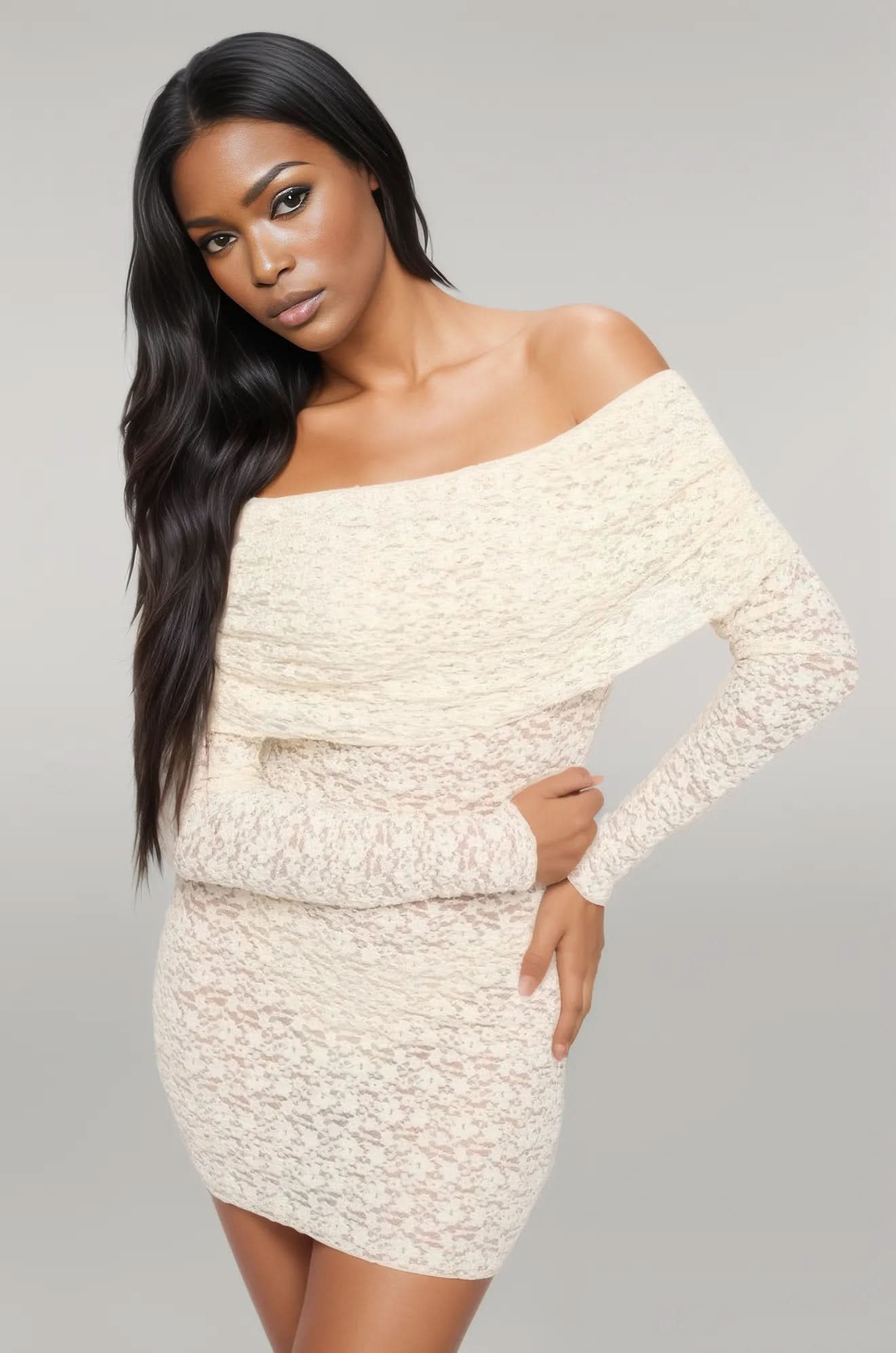 Off Shoulder Lace Dress