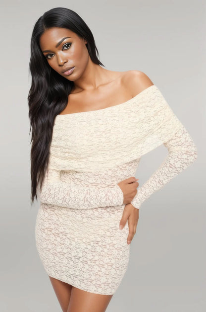 Off Shoulder Lace Dress