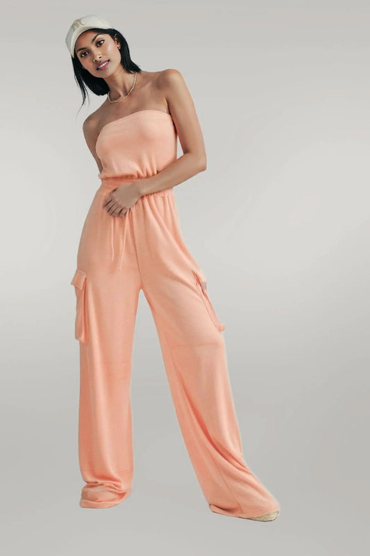 Tube Top Jumpsuit Romper L