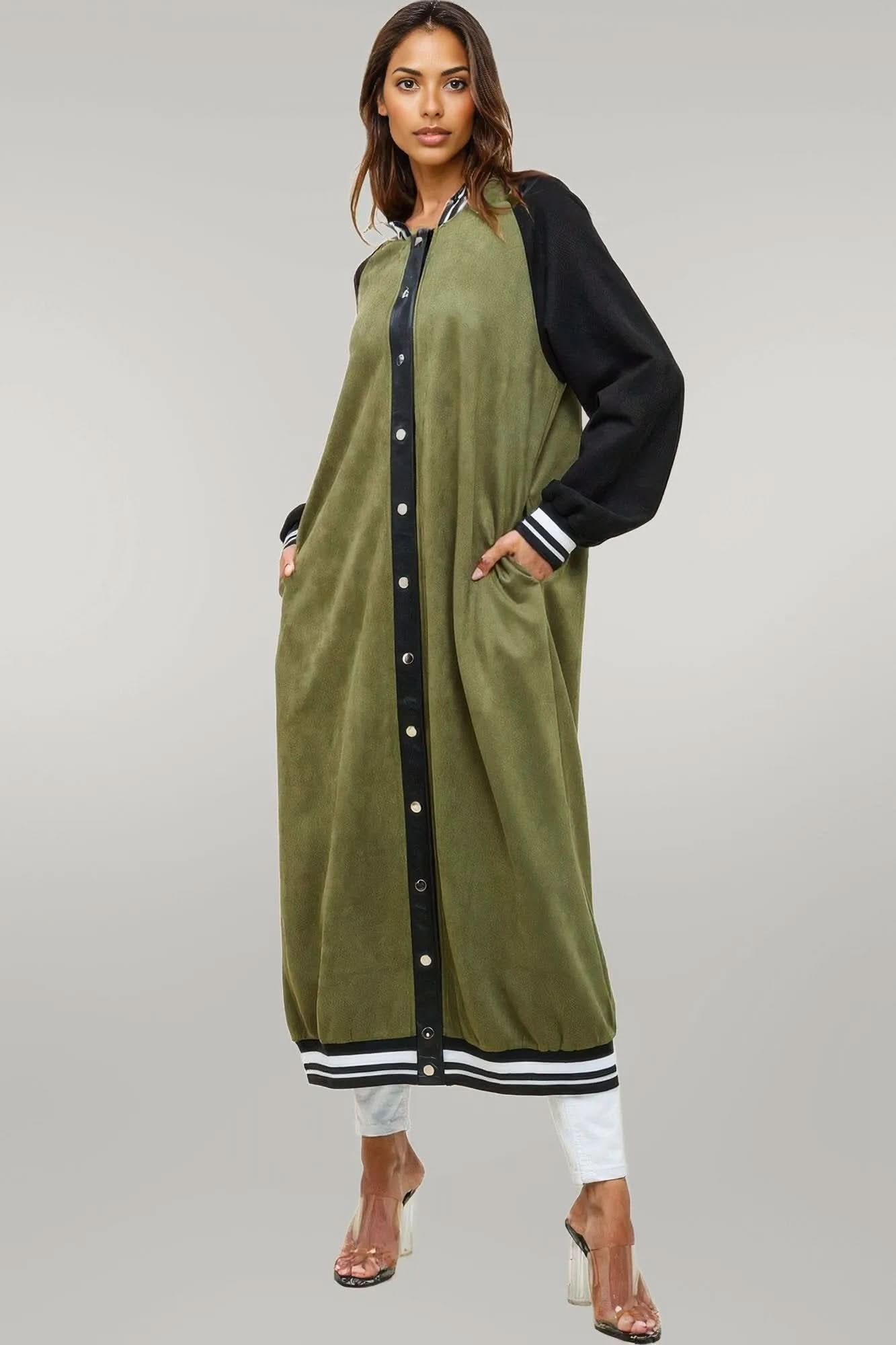 Maxi Faux Suede Jacket
