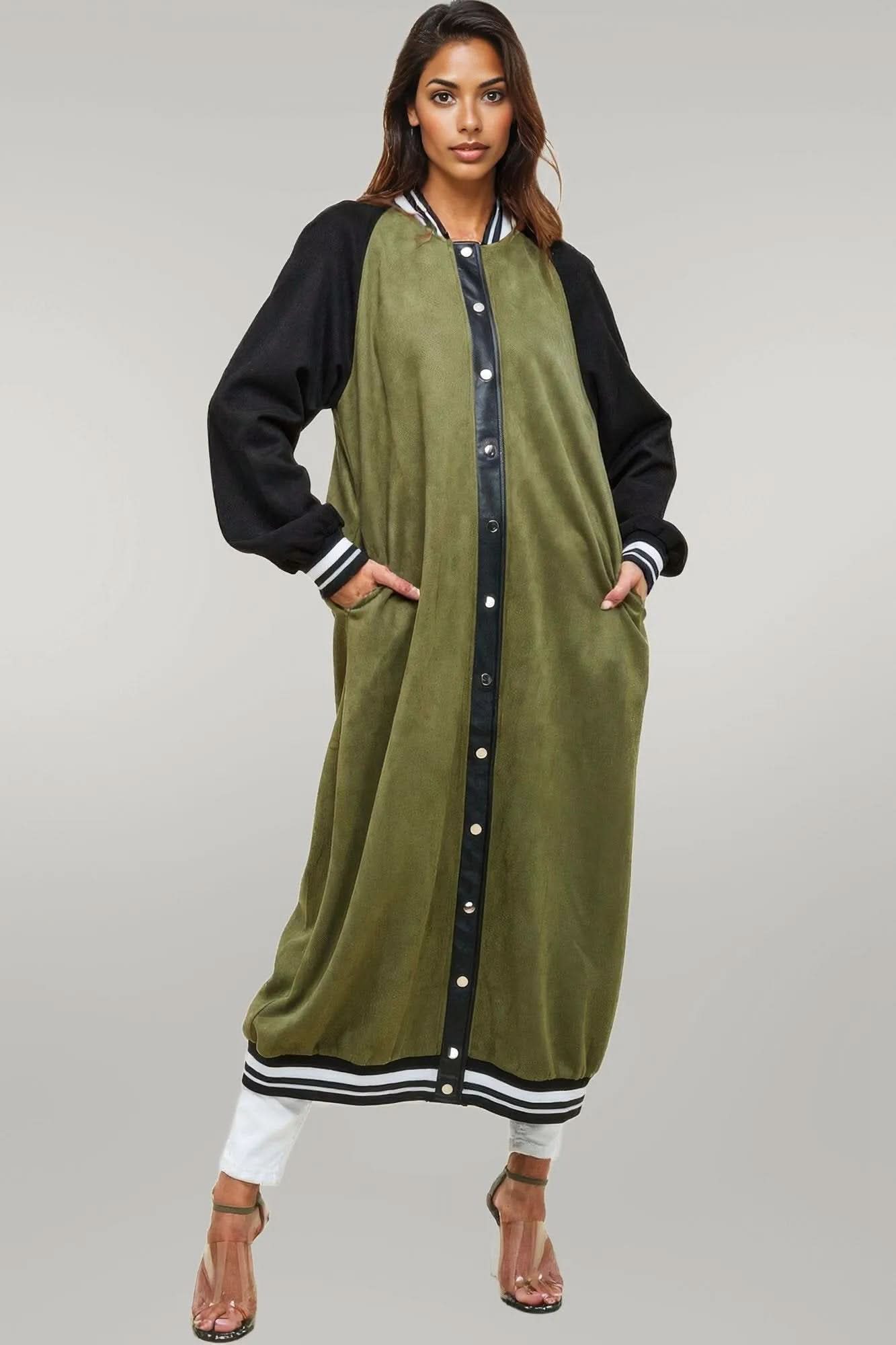 Maxi Faux Suede Jacket