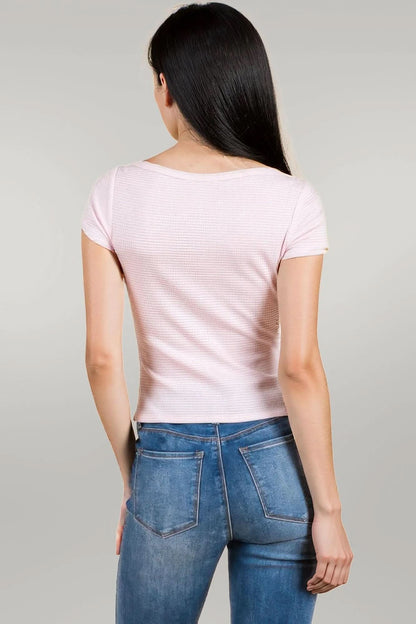 Boat Neck Striped Tee