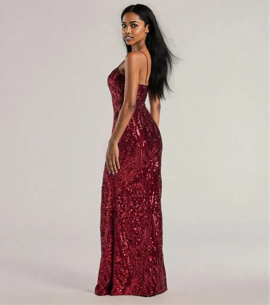 Sexy Sequined Cami Dress Maxi Dress