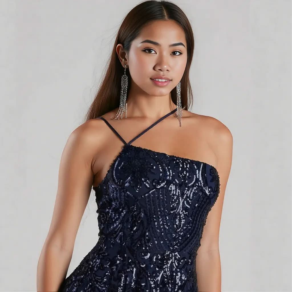 Sexy Sequ Dress Summer One Shoulder Sequined Nightclub Party Dress
