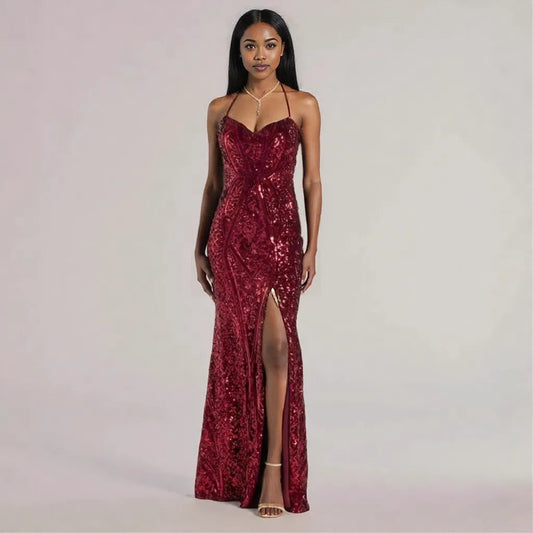 Sexy Sequined Cami Dress Maxi Dress