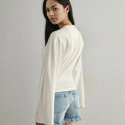 Solid Color Waist Tight Slimming Long Sleeve