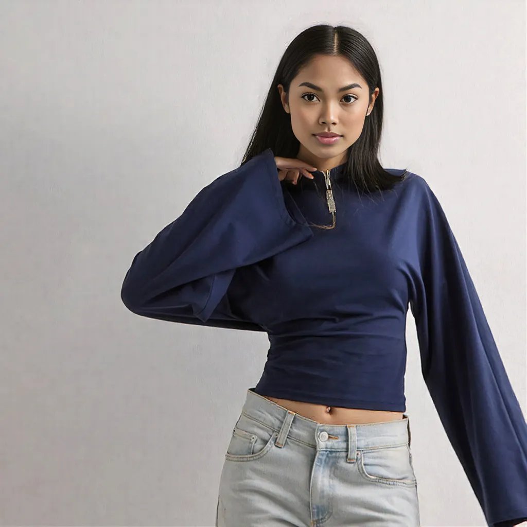 Solid Color Waist Tight Slimming Long Sleeve
