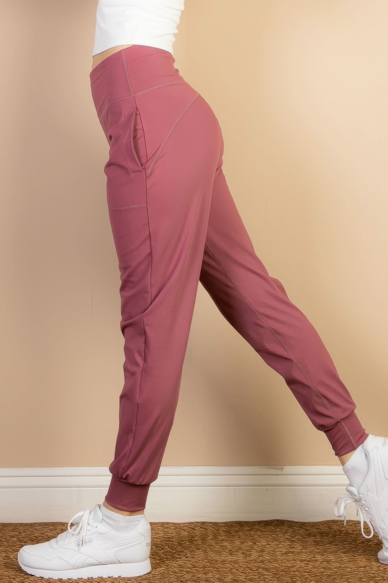 High Waisted Wide Waistband Joggers