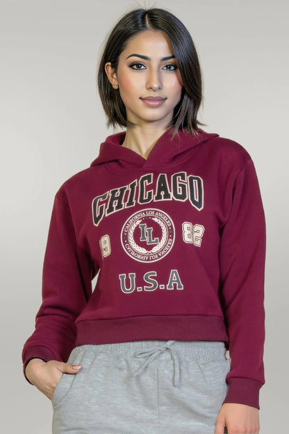 Graphic Drop Shoulder Pull Over Hoodie