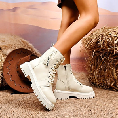 Lace-Up Platform Boots