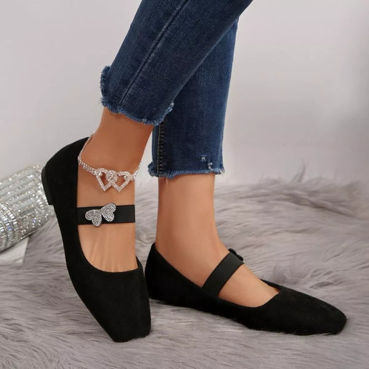 Square Toe Flats Slip-Ons