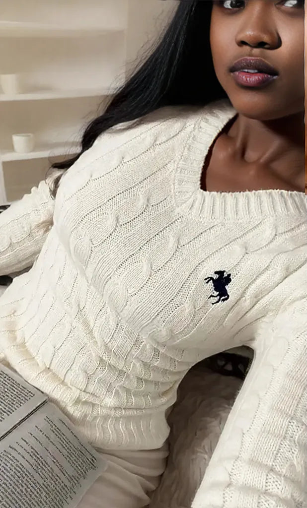 Cable Knit Long Sleeve Sweater